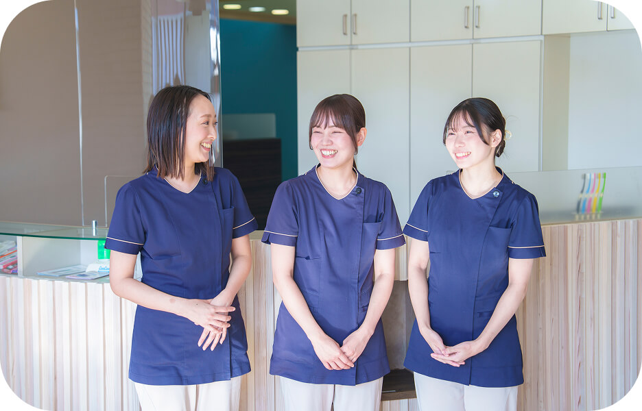 明るく前向きな仲間と一緒に働ける